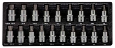 DELTACH 1/2" (12.5mm) Socket set multi-tooth/ribe 19-piece