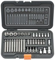 CUSTOR Bit set 1/4" (6,3mm) + 3/ 8", Torx/e-torx, 37 pieces