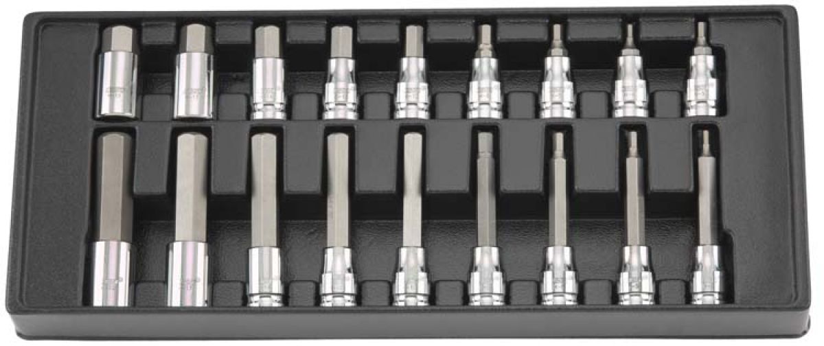 CUSTOR 1/2" (12,5mm) Doppenset Inbus, 18-delig