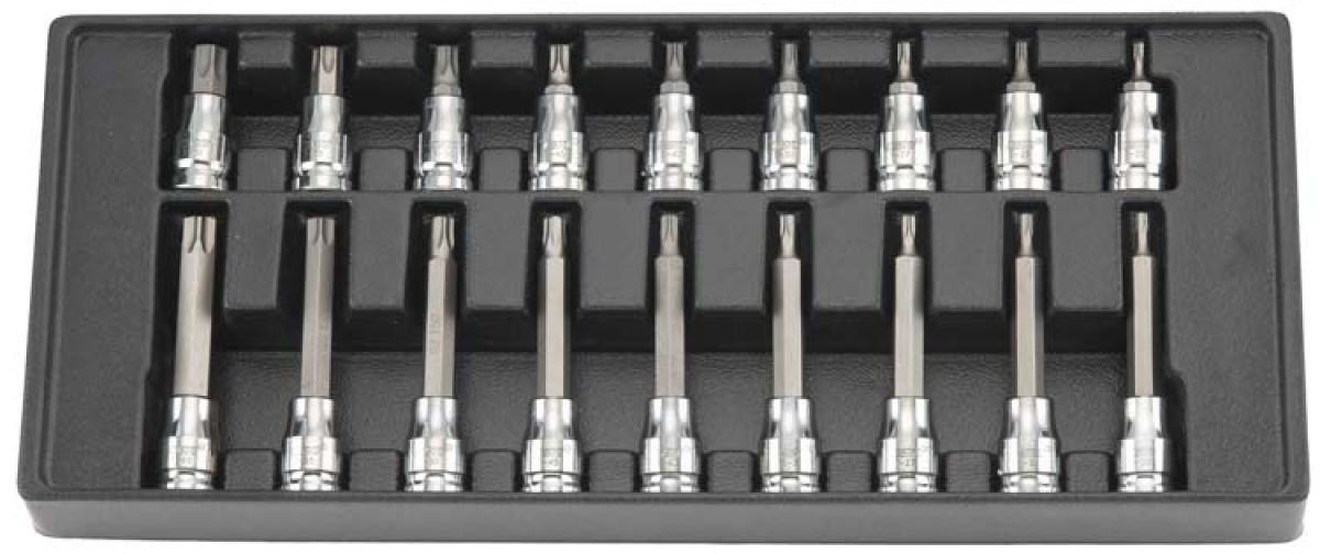 CUSTOR 1/2" (12,5mm) Doppenset Torx , 18-delig