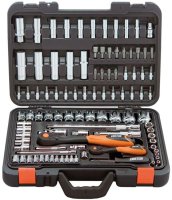 CUSTOR 1/4" (6.3mm)+ 1/2" (12.5mm) socket set, 98 pieces