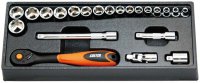 CUSTOR 3/8" (10mm) Socket Set, 22-Piece