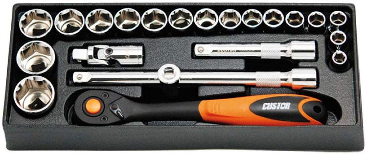 CUSTOR 1/2" (12,5mm) Doppenset, 22-delig