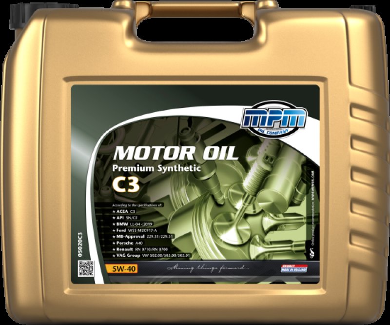 MPM Motorolie 5w-40 Premium Synthetic C3, 20l
