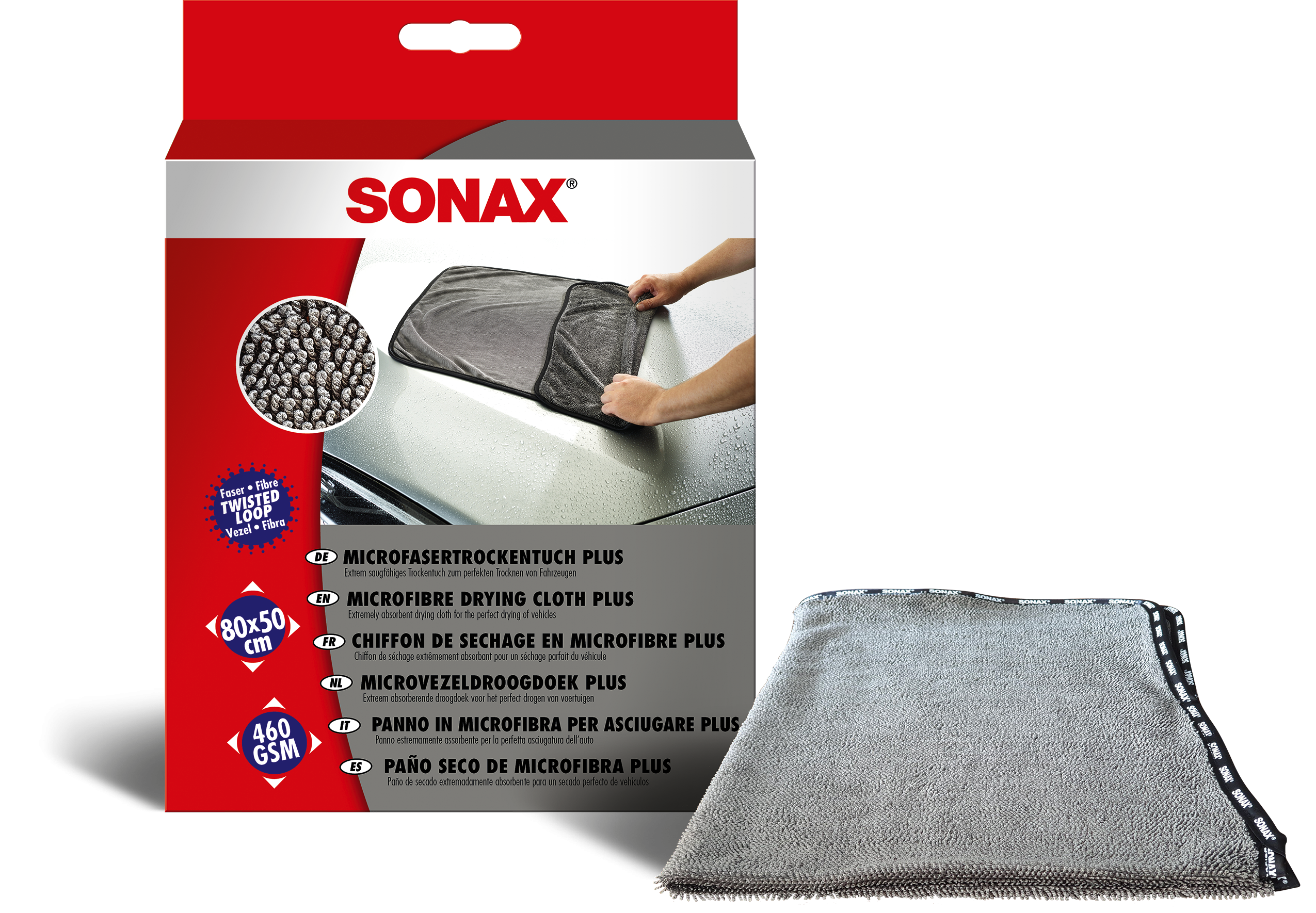 SONAX Microfibre Drying Cloth Plus, 80x50cm