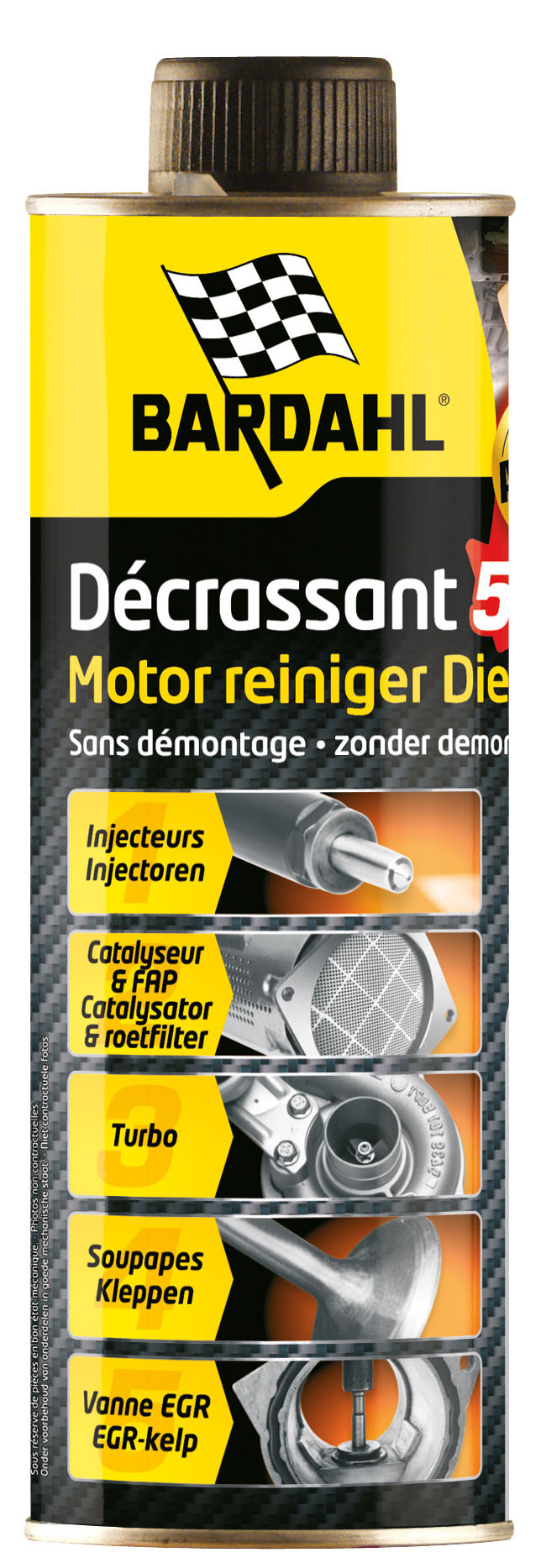 BARDAHL Nettoyant Pour Moteur Diesel 5en1, 500ml - Huile et additifs