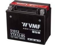 VMF Battery Motorcycle / Scooter 12v 10 Ah 180 En | + Left | Ytx12-bs