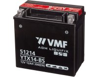 VMF Accu Motor/scooter 12v 12 Ah 200 En | + Links | Ytx14-bs