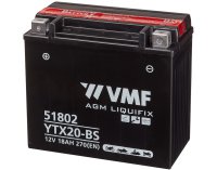 VMF Batterie Moto/scooter 12v 18 Ah 270 En + Gauche | Ytx20-bs