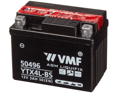 VMF Accu Motor/scooter 12v 3 Ah 50 En | + Rechts | Ytx4l-bs