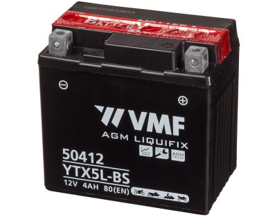 VMF Accu Motor/scooter 12v 4 Ah 80 En | + Rechts | Ytx5l-bs