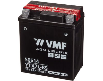 VMF Accu Motor/scooter 12v 6 Ah 100 En | + Rechts | Ytx7l-bs