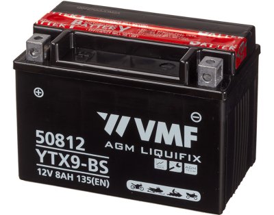 VMF Battery Motorcycle / Scooter 12v 8 Ah 135 En | + Left | Ytx9-bs