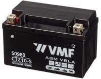 VMF Batterie Moto / Scooter 12v 8,6 Ah 190 En + Gauche | Ytz10-s | Ctz10-s