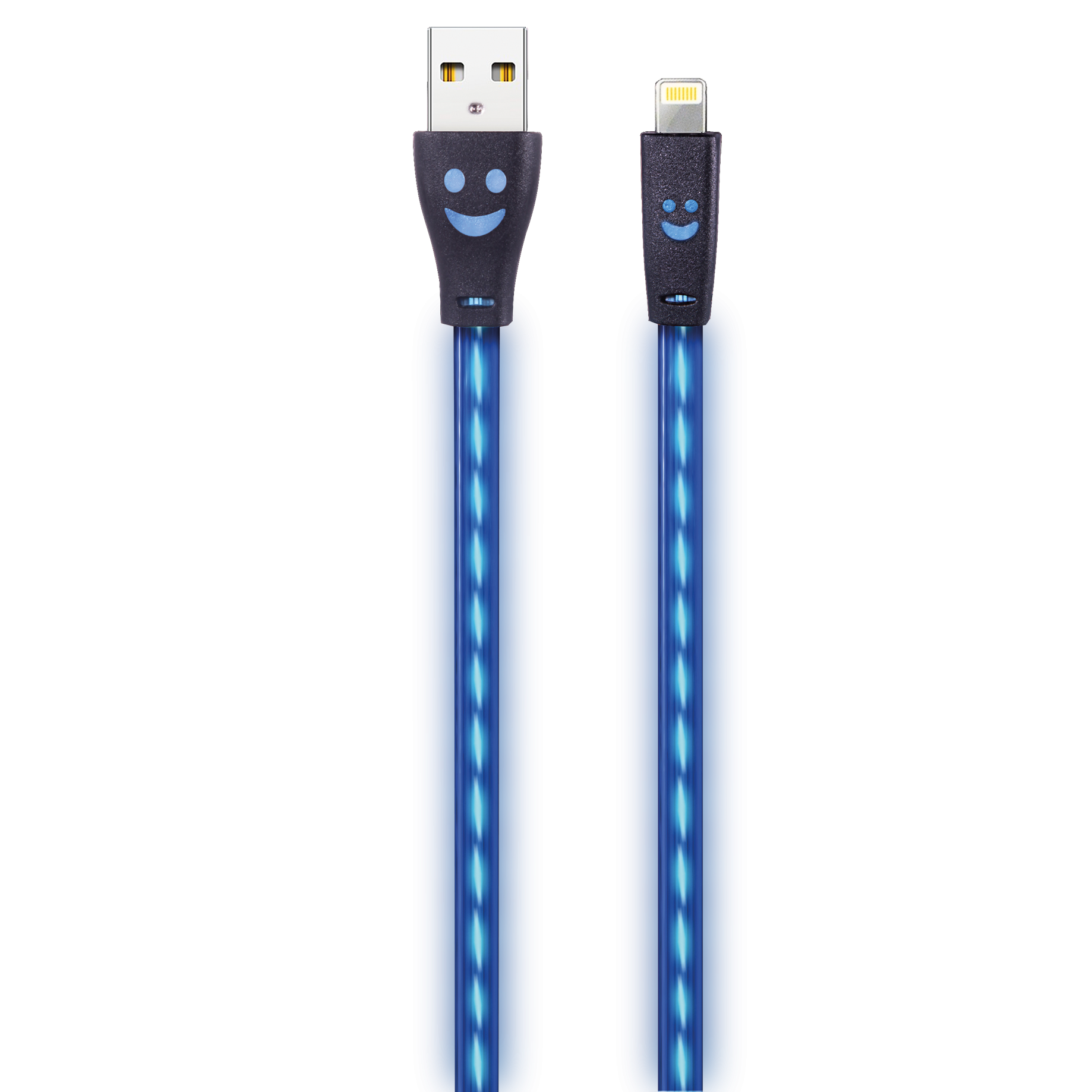 2GO Usb-datakabel Apple Lightning-> Usb, Led Blauw, 100cm