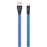 2GO Usb data cable Usb Type-c -> Usb, Led Blue, 100cm