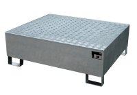 BAUER Collection tray in steel for 4 barrels, 1200x1200x280cm
