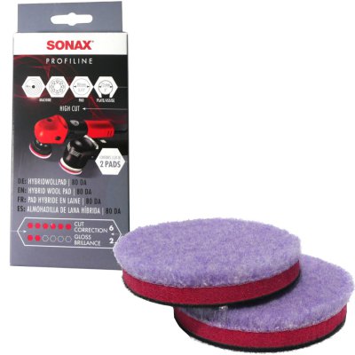 SONAX Profiline Hybrid Woolpad, Ø80mm (2st)