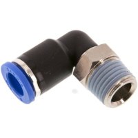 Plastic Air Coupling | L-piece | Ø6mm | 1/4