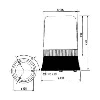 AEB Beacon Orange With 3-Point Fixing 24v