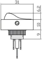 Commutateur Led Ovale Vert (1ère)