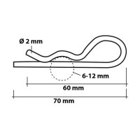 PROPLUS Ressort De Verrouillage Simple 2mm / 6-12mm (2 Pièces)