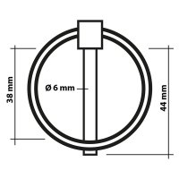 PROPLUS Goupille De Verrouillage Avec Anneau 6mm (2 Pièces)