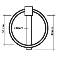 PROPLUS Goupille De Verrouillage Avec Anneau 8mm (2 Pièces)