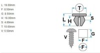 SINATEC Clip Toyota, Lexus Oe: 9018906013, B000951180, 9018906065, 90189t0014 (10pcs)