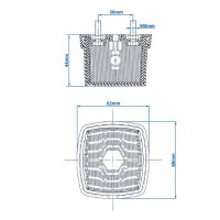 PROPLUS Markeringslamp Wit, 66x62mm