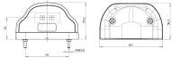 AEB license plate bulbs In Led, 12/24v, 101x59x58mm