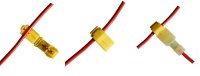 Nylon Click-in Connector Yellow (5pcs)