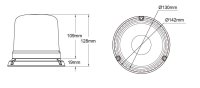 AEB Lampe De Poche à Leds Orange, 14 Modèles De Flash, 12/24v