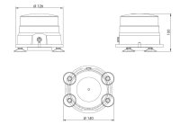 AEB Led Zwaailicht Magnetisch, Oranje, 370lumen