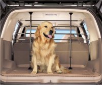 CARPOINT Porte-chien, Ajustable, Noir, 90-145cm, 60-110cm