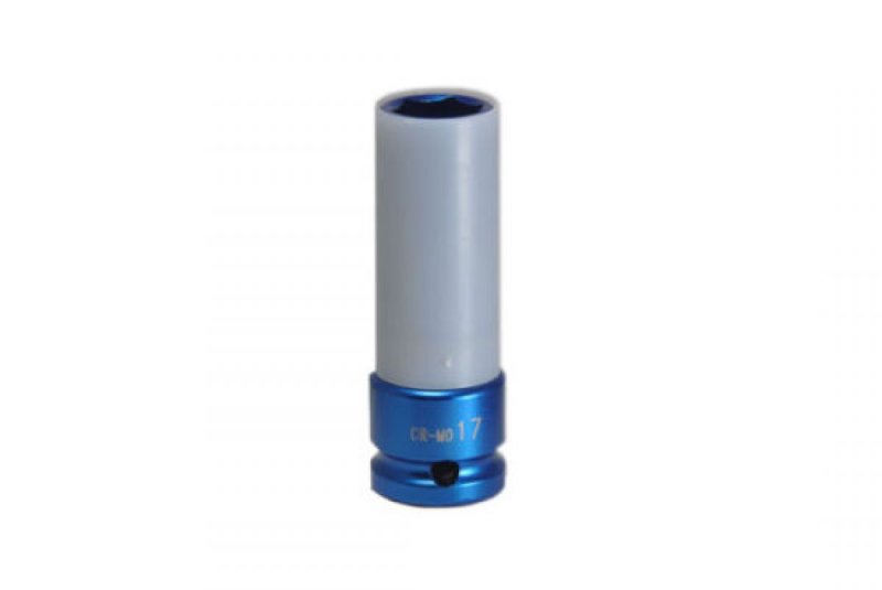 DELTACH 1/2" (12,5mm) Krachtdop Lang 17mm  Blauw
