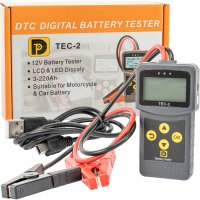 Testeur De Batterie Tec-2 | Digital 12-24v Pour Batterie Agm/gel/plomb