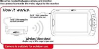 CALIBER 7 Inch Draadloze Achteruitrijcamera Voor Auto En Camper, 12v/24v, Waterbestending
