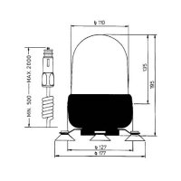 AEB flashing light orange magnetic 12v