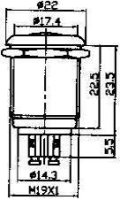 Schakelaar Drukknop Rvs (1st)