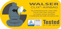 WALSER Car Seat Cushion Set Complete, Positano, Black/Grey