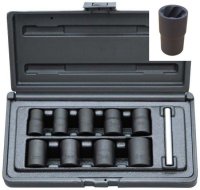 DELTACH 3/8" (10mm) Spiral Socket Set, 9-Piece