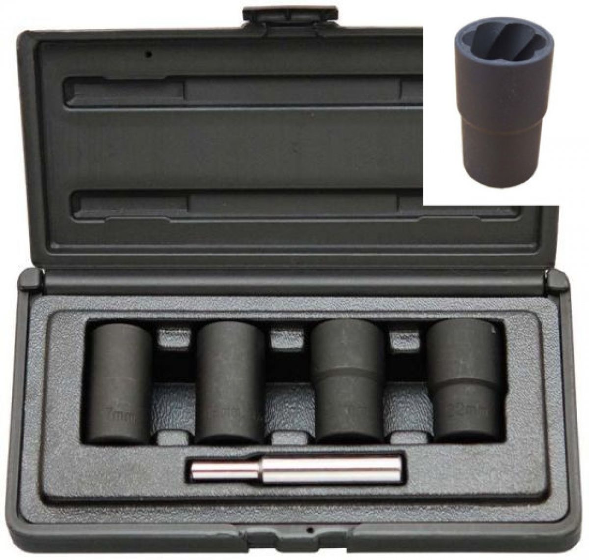 DELTACH 1/2" (12,5mm) Spiraaal Doppenset, 4-delig