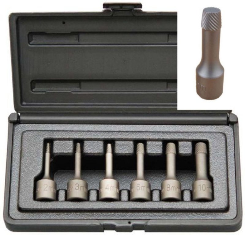 DELTACH 3/8" (10mm) Spiraal Doppenset, 6-delig