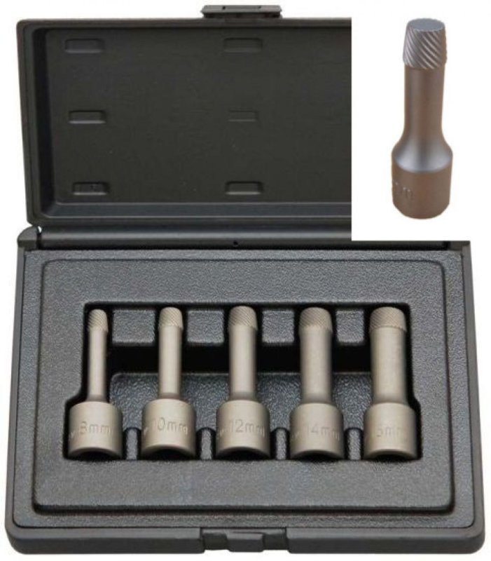 DELTACH 1/2" (12,5mm) Spiraal Doppenset, 5-delig
