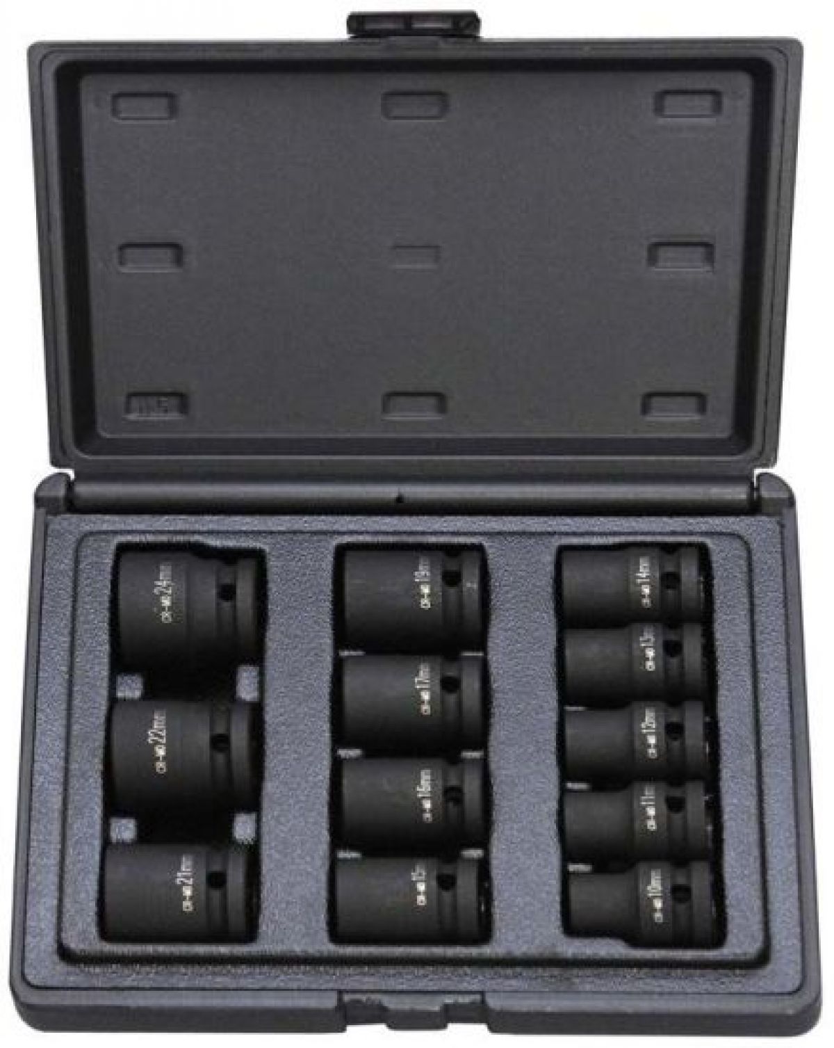 DELTACH 1/2" (12,5mm) Krachtdoppenset Kort, 12-delig