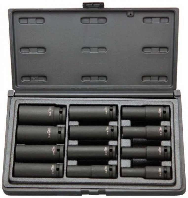 DELTACH 1/2" (12,5mm) Krachtdoppenset Lang, 12-delig