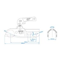 PROPLUS Coupler Braked Round 35-50mm, 3000kg