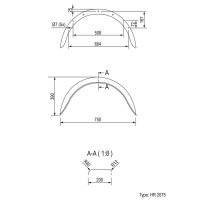 PROPLUS Mudguard Half Round 14 Inch (2075)