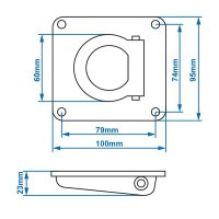 PROPLUS Œillet D'arrimage Simple Plaque De Montage Incluse